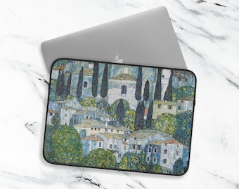 Gustav Klimt Laptop Sleeve: Kirche in Cassone Art, Padded Protective Cover