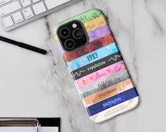 The Eras iPhone case. Eras Tour phone case for iPhone 15 Pro, 14 Plus, 13 Pro Max, 12 Mini, 11 Pro, XS, XR, 8 Plus, 7 Plus