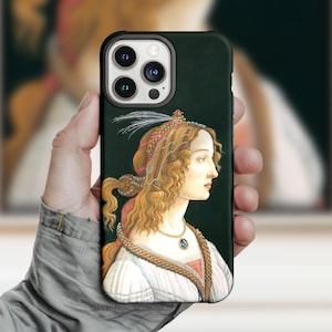 Sandro Botticelli - Portrait of a Young Woman phone case for iPhone 16 Pro, 15 Plus, 14 Pro Max, 13 Mini, 12 Mini, 11 Pro, XS, XR, SE, 8, 7