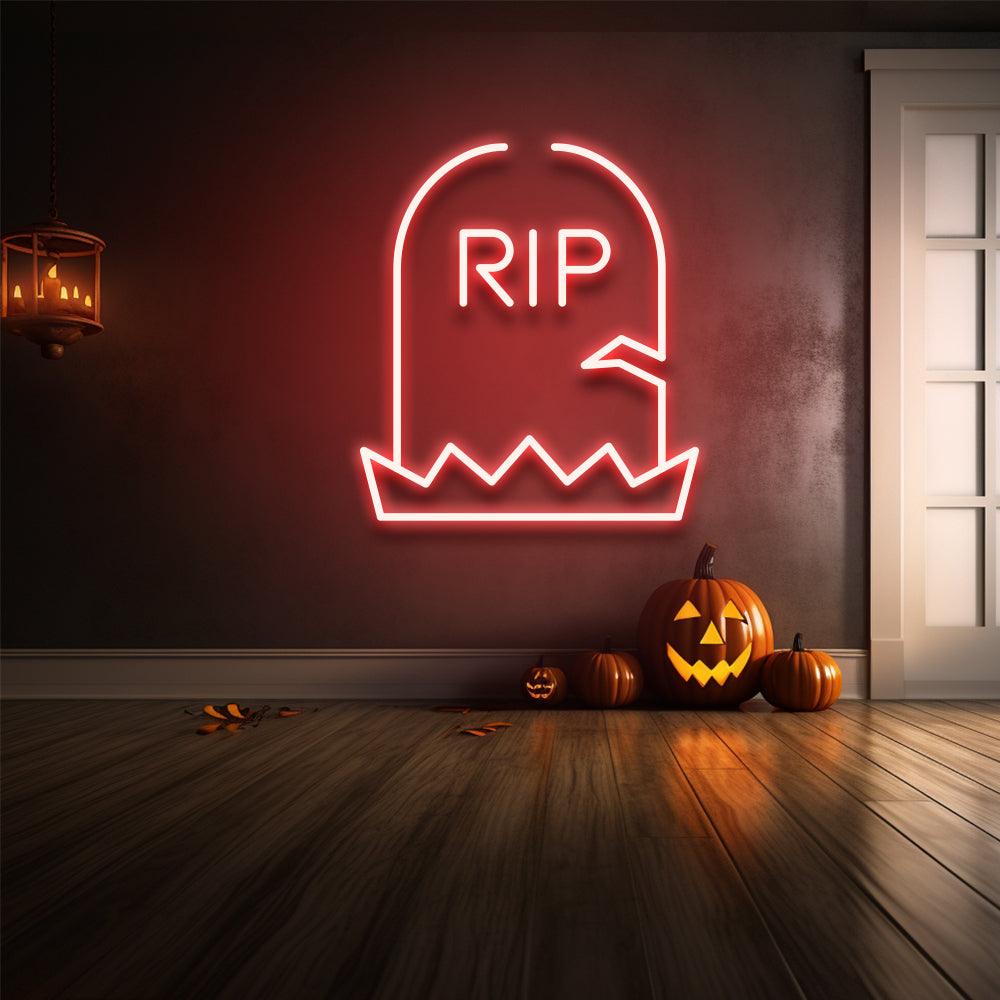 Pixelated Rip Sign RIP LED Neon Sign - Etsy