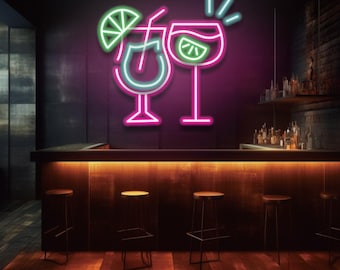 Cocktails 2 Led Neon Sign