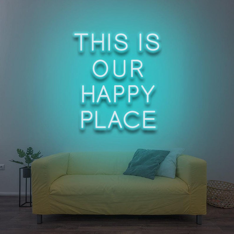 This is Our Happy Place LED Neon Sign Etsy