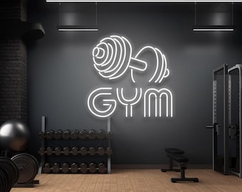 Gym Dumbbell LED Neon Sign