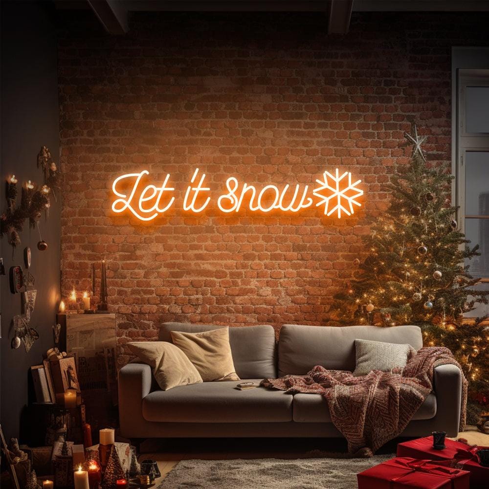 Let It Snow - Led Neon Sign - Etsy