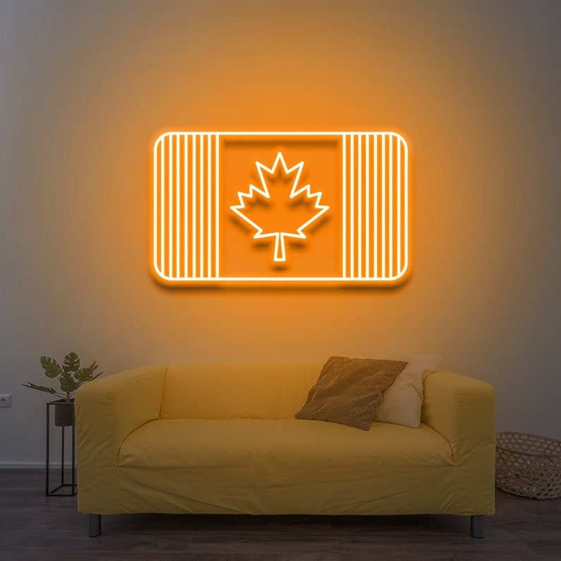 Neon Sign Canada Flag - Etsy