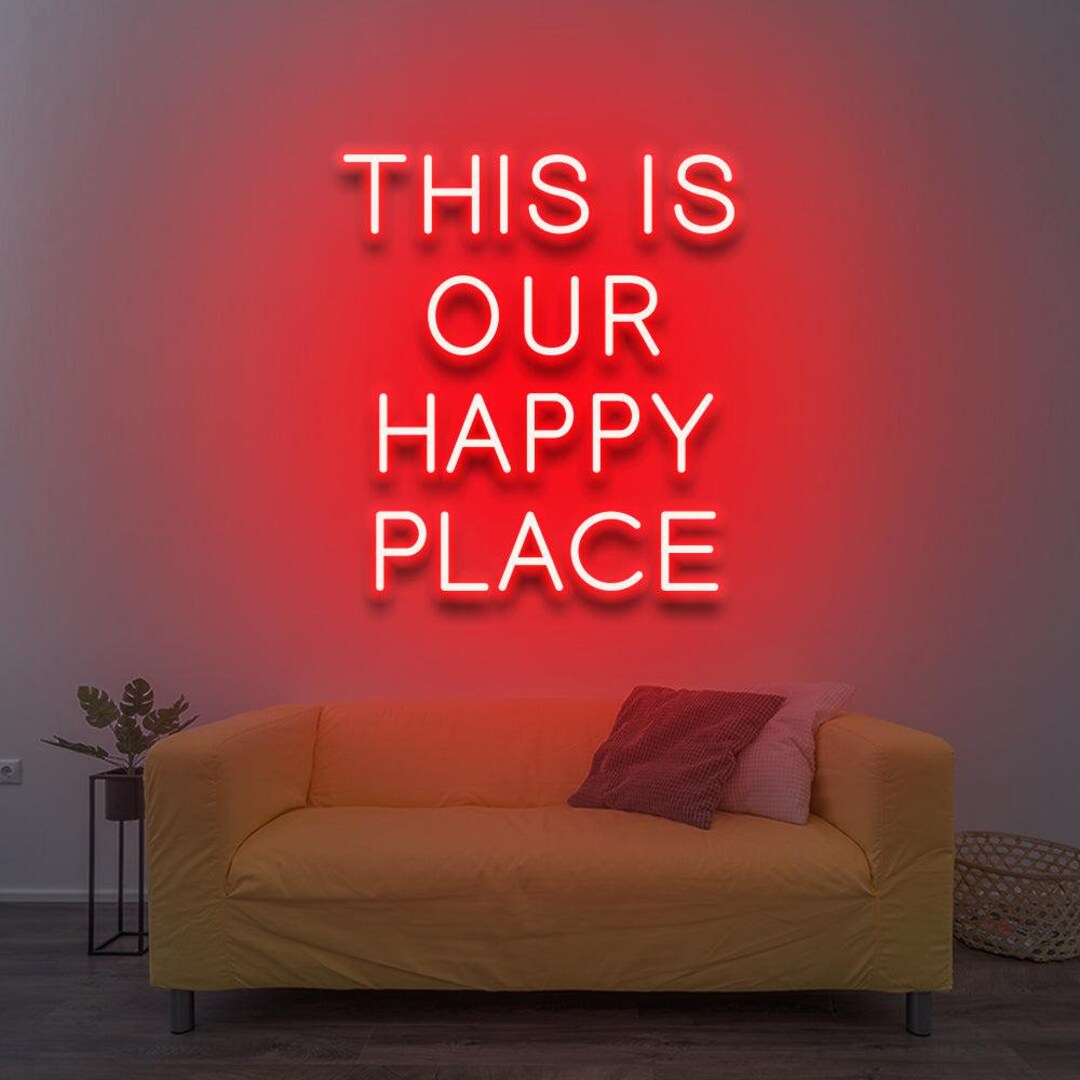 This is Our Happy Place LED Neon Sign Etsy