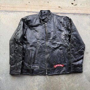 Gilet In Vera Pelle Di Bufalo Diamond Plate™ - Design Rock, Nuovo Con Etichette - Foto 3