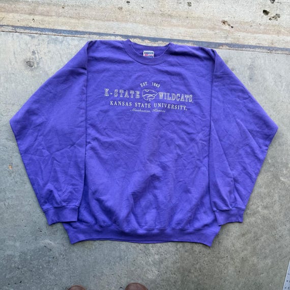 Vintage Hanes K-State Wildcats Sweatshirt Kansas State University Crewneck XXL