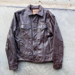Gap Leather Jacket - Etsy