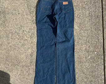 Vintage Maverick Blue Bell Jeans Mens 30x34 USA Dark Wash Straight Leg 70/80s
