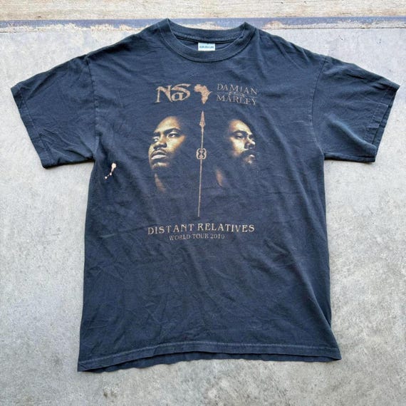 デッドストック Nas Damian Marley オフィシャルTシャツ Nas X Damian Marley Tour T-shirt Distant Relatives - Etsy