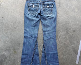 Vintage True Religion women’s low rise denim flare jeans size 27