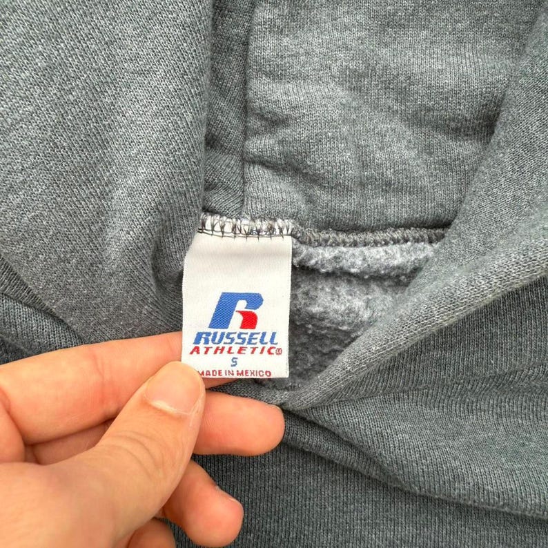 Vintage Russell Athletic UNC Tarheels grey hoodie women’s small image 3