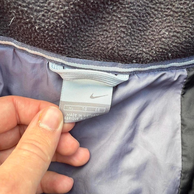 Chaqueta acolchada Nike blanca de plumón VTG Y2K con logo de invierno, talla XL imagen 3