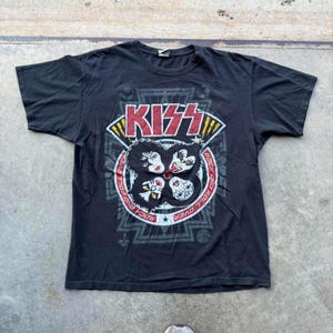 VTG Y2K Liquid Blue KISS Rock and Roll T-Shirt Größe XL Bild 1