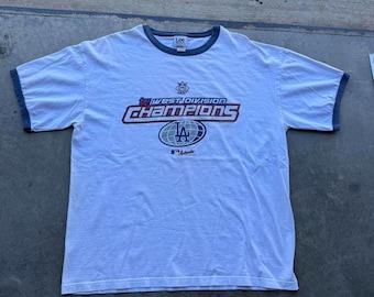 Vintage LA Dodgers champions white ringer t-shirt size 2XL true fan