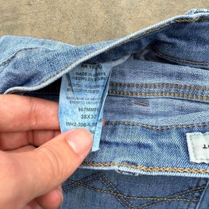 VTG Y2K Blue Denim Wrangler Straight Fit Jeans Größe 38 x 30 Bild 6