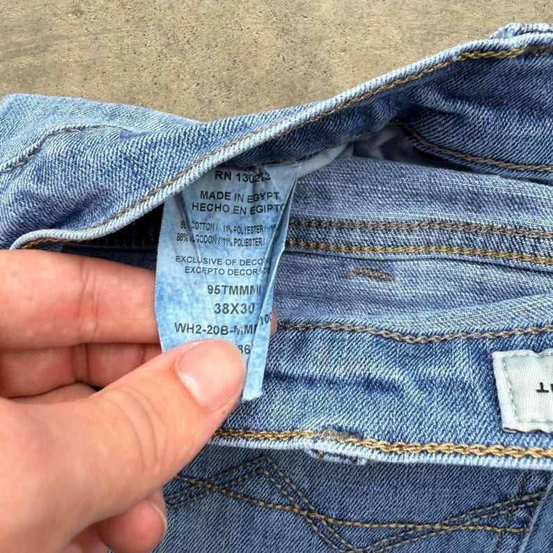 VTG Y2K Blue Denim Wrangler Straight Fit Jeans Größe 38 x 30 Bild 6