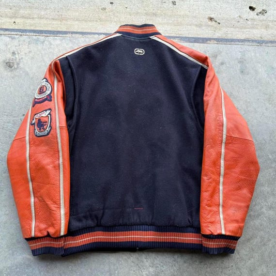 Vintage Ecko Unltd Leather Varsity Jacket Size XL Ravens Suns