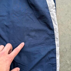 VTG Y2K Nike navy blue baggy track pants lined size XL Striped image 6