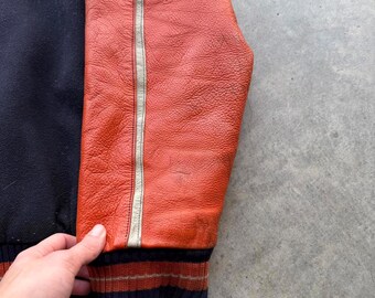 Vintage Ecko Unltd Leather Varsity Jacket Size XL Ravens Suns