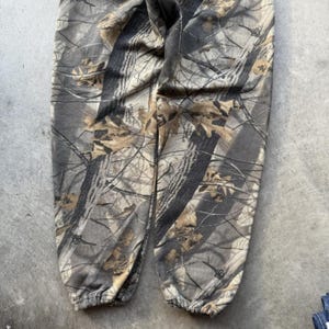 Vintage Jerzees Outdoors Realtree Camo Mossy Oak Sweatpants Baggy Size Large image 4