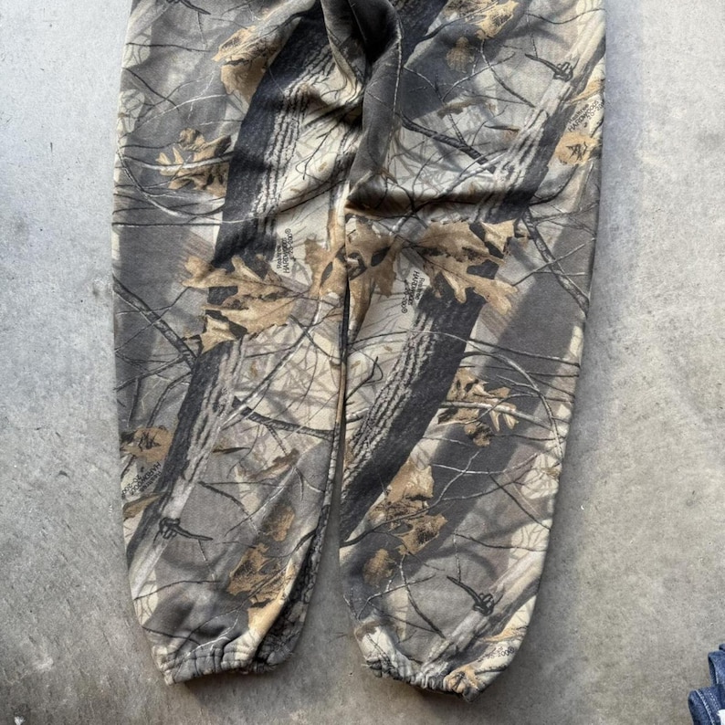 Vintage Jerzees Outdoors Realtree Camo Mossy Oak Sweatpants Baggy Size Large image 4