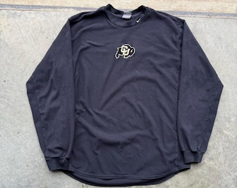 VTG Y2K Nike Colorado Buffaloes black thermal long sleeve size Large