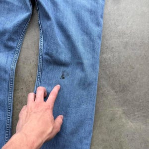 VTG Y2K Blue Denim Wrangler Straight Fit Jeans Größe 38 x 30 Bild 5