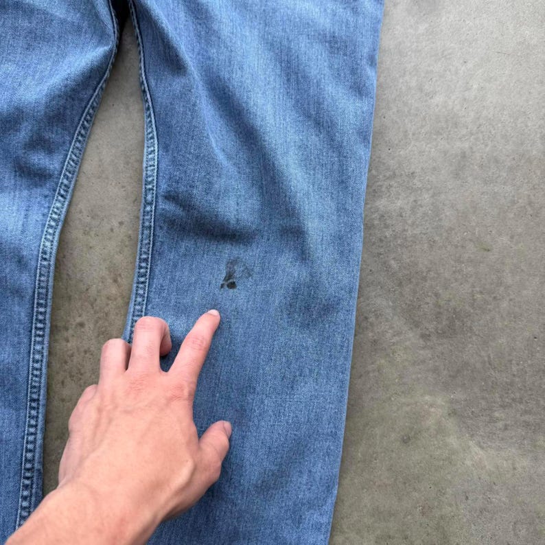 VTG Y2K Blue Denim Wrangler Straight Fit Jeans Größe 38 x 30 Bild 5