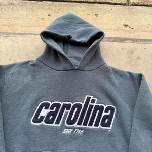 Vintage Russell Athletic UNC Tarheels grey hoodie women’s small image 2