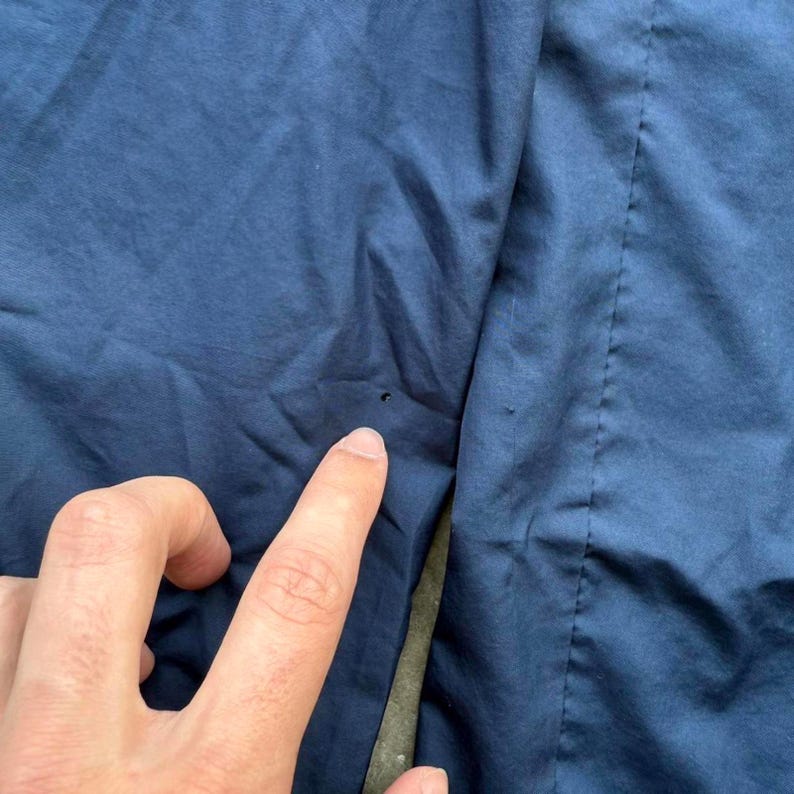 VTG Y2K Nike navy blue baggy track pants lined size XL Striped image 4