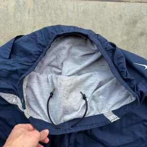 VTG Y2K Nike navy blue baggy track pants lined size XL Striped image 5