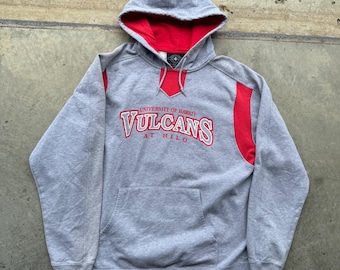 Charles River University of Hawaii Hilo Vulcans Hoodie Gray Red Mens Large