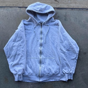 Gray Zip up Hoodie Vintage - Etsy