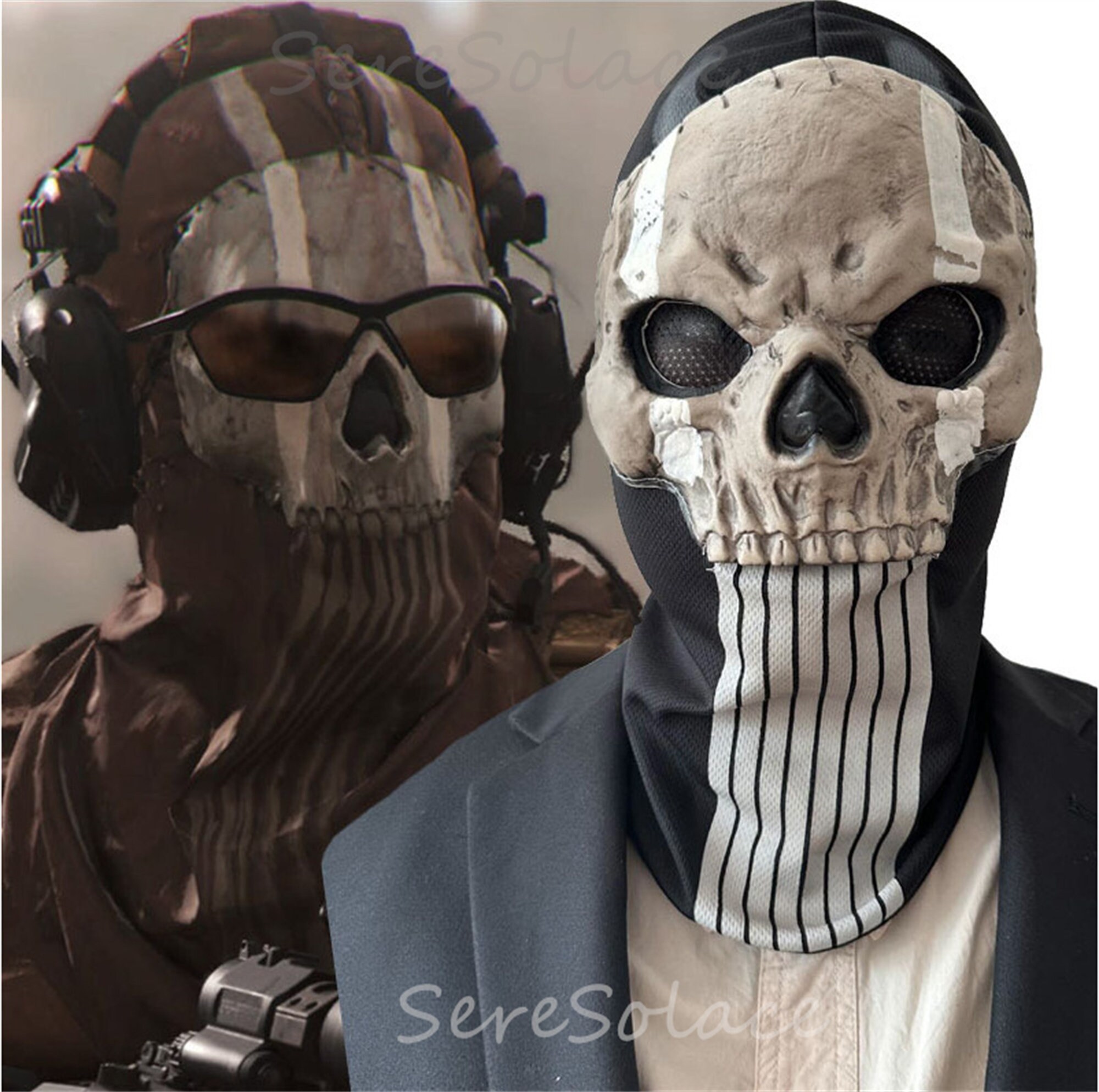 Ghost mask V2 - Operador MW2 airsoft COD Cosplay Airsoft Tactical
