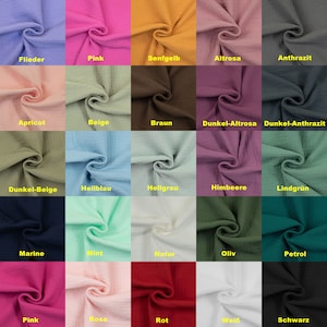 Muslin fabric plain, sold by the meter, double gauze, baby cotton, diaper fabric 100% cotton, from 0.50 meters