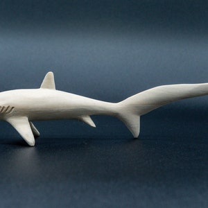Handmade Wooden Shark Fox Souvenir Gift for Diver – Unique Ocean Decor & Scuba Diving Keepsake