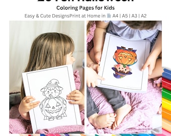 Halloween Coloring Pages for Toddlers | 20 Printable Designs (PDF