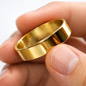 Massive Messing Band, Indische Ringe GOLDHandgeschmiedet Ring-Boho Hippie Style stapelbar Schmuck