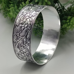 Silver 925 Wide Cuff Bangle - Etsy - Page 2