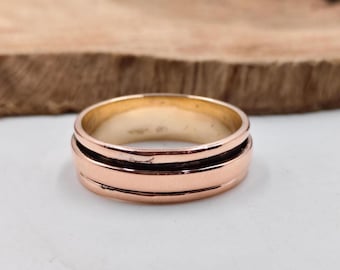 Minimalist Copper Spinner Ring, Thumb Bands, Handmade Copper Band,Unisex Fidget Rings, Statement Jewelry