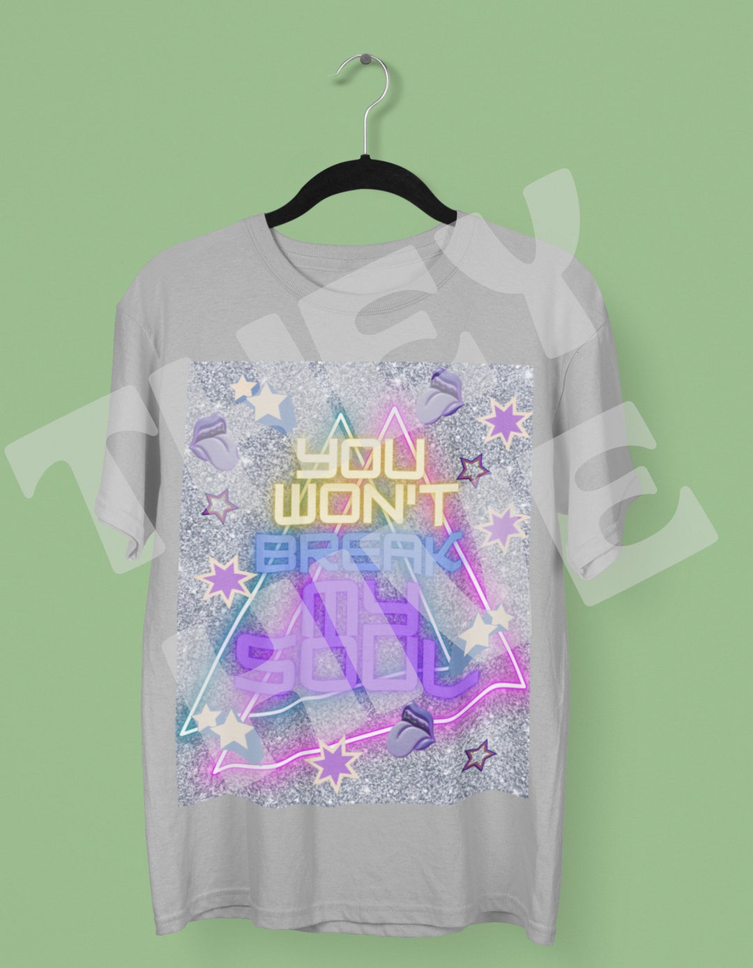 You Won't Break My Soul Silver Sparkle 2-sided T-shirt for Beyonce