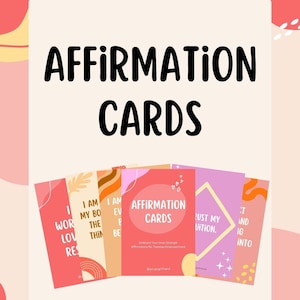 Tarjetas de afirmación que aumentan la confianza para niñas adolescentes