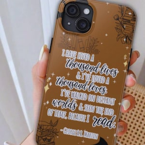 Funda resistente para teléfono Dragon Fantasy, regalo para amantes de los libros, amantes de los dragones literarios, funda para teléfono para lectores mágicos, accesorios de criaturas míticas