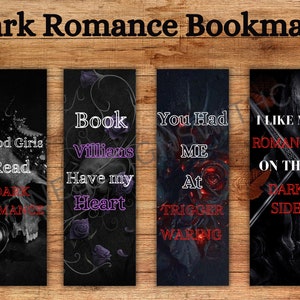 Dark Romance  Reader  Bookmarks Digital Printable Bookmarks Spicy | Digital Bookmark | Instant Downloa