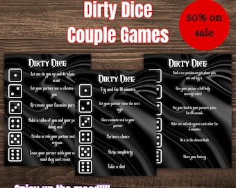 Dirty Dice Game , Couples Games , Adult Games For Couples , Printable Games , Instant Download , Card Games , Date Night Games
