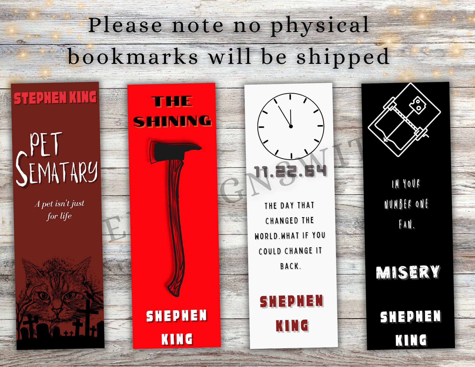 Stephen King Bookmarks, Pet Semetery Bookmark, I Love Derry Bookmark ...