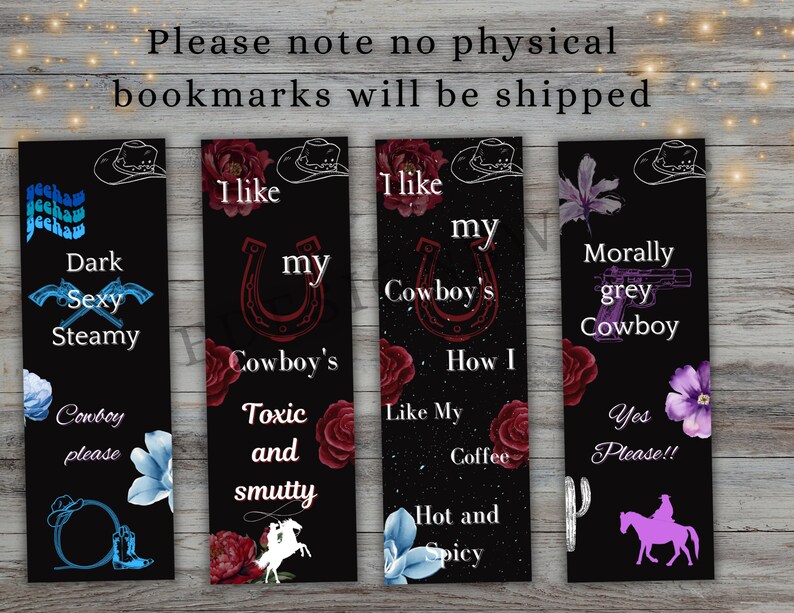 Printable Cowboy Bookmarks Instant Download Fun Western Designs for ...