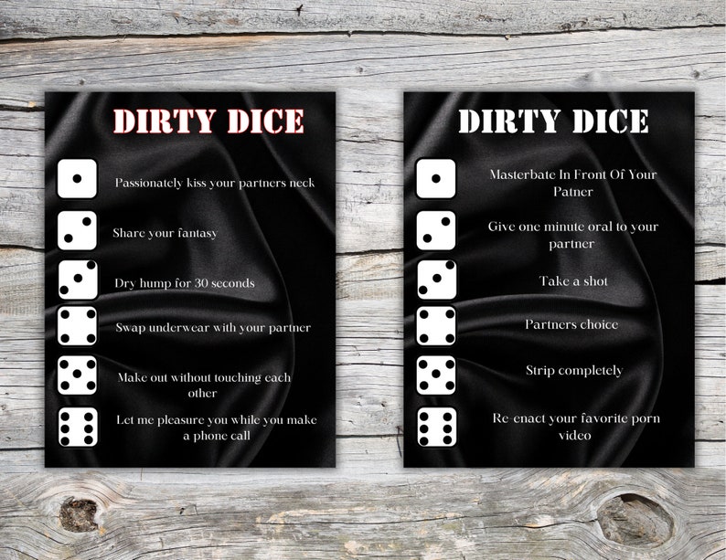 Dirty Dice Game , Couples Games , Adult Games for Couples , Printable